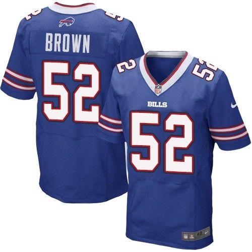 Nike Buffalo Bills #52 Preston Brown Royal Blue New JerseyS(Elite)