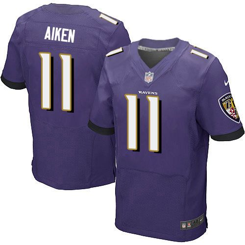 Nike Baltimore Ravens #11 Kamar Aiken Purple Jerseys(Elite)