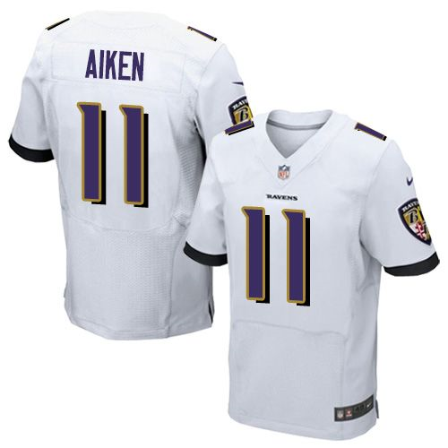 Nike Baltimore Ravens #11 Kamar Aiken white Jerseys(Elite)