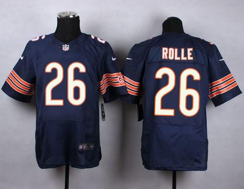 Nike Chicago Bears #26 Antrel Rolle Navy Blue Jerseys(Elite)