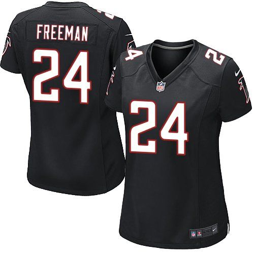 Women Nike Atlanta Falcons #24 Devonta Freeman Black Jerseys