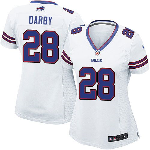 Women Nike Buffalo Bills #28 Ronald Darby white Jerseys
