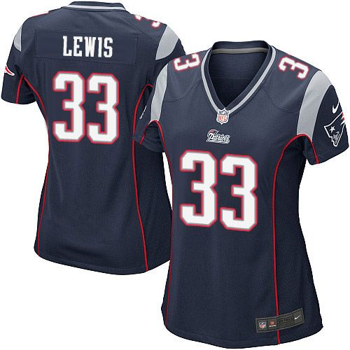 Women Nike New England Patriots #33 Dion Lewis Navy Blue Jerseys