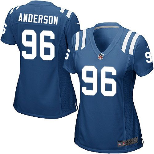 Women Nike Indianapolis Colts #96 Henry Anderson Royal Blue Jerseys