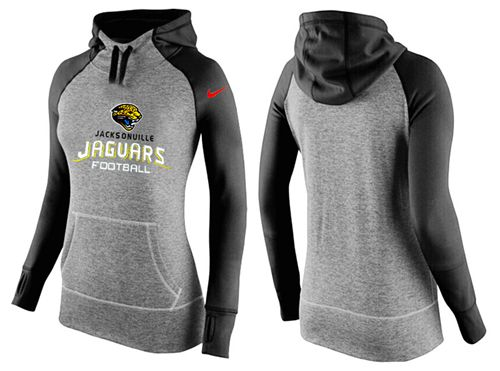 Women Nike Jacksonville Jaguars Performance Hoodie Grey & Black