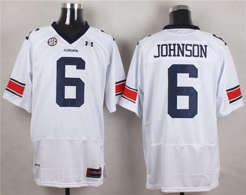 NCAA Auburn Tigers #6 Jeremy Johnson white Stitched Jerseys