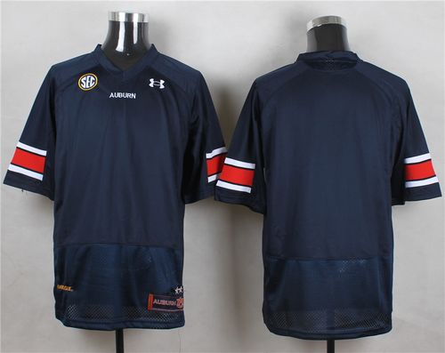 NCAA Auburn Tigers Blank Blue Stitched Jerseys