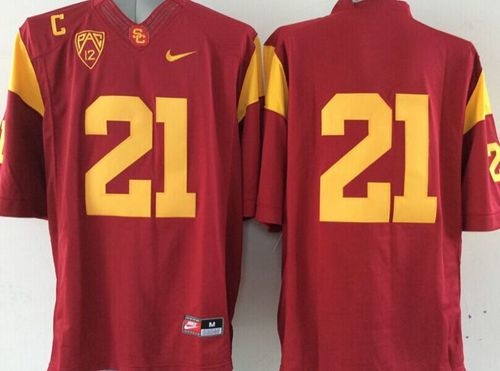 NCAA USC Trojans #21 Red Limited Stitched Jerseys