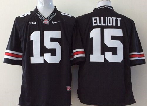 NCAA Youth Ohio State Buckeyes #15 Ezekiel Elliott Black Jerseys