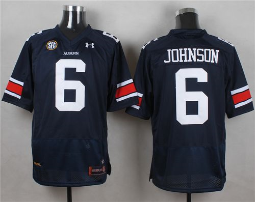 NCAA Auburn Tigers #6 Jeremy Johnson Blue Stitched Jerseys