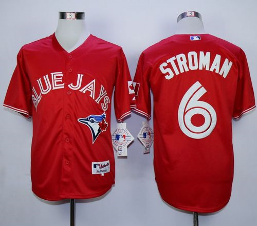 MLB Toronto Blue Jays #6 Marcus Stroman Red Jerseys