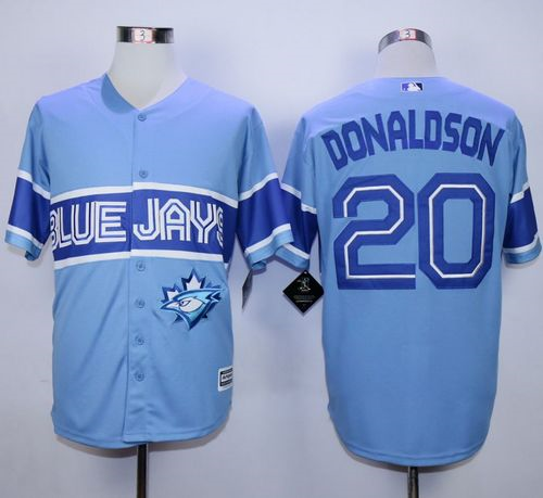 MLB Toronto Blue Jays #20 Josh Donaldson Light Blue Exclusive New Jerseys