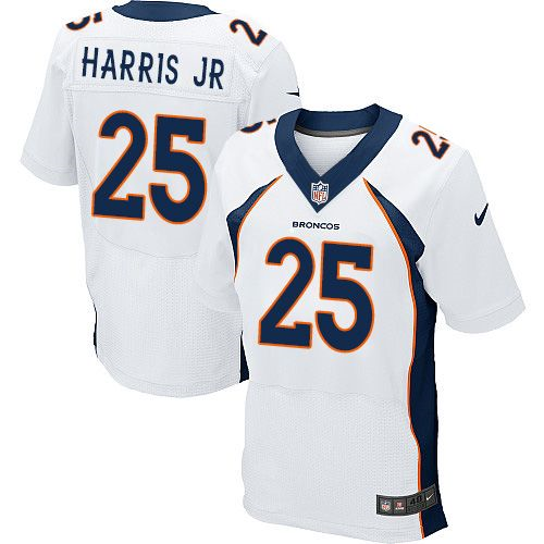 Nike Denver Broncos #25 Chris Harris Jr white Jerseys(Elite)