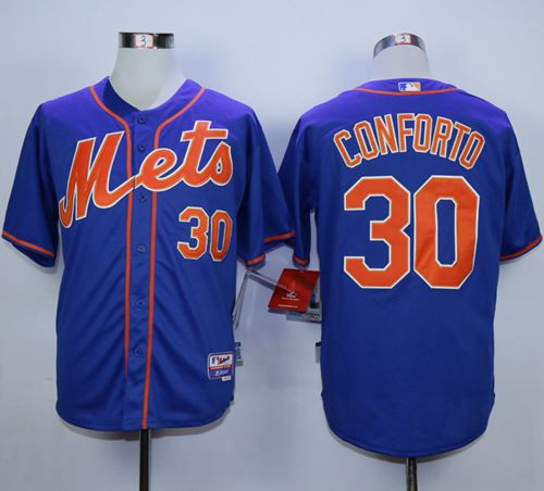 MLB New York Mets #30 Michael Conforto Blue Jerseys