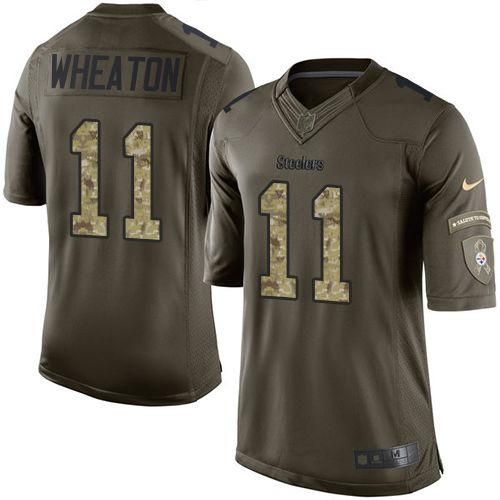 Nike Pittsburgh Steelers #11 Markus Wheaton Green Salute to Service Jerseys(Limited)