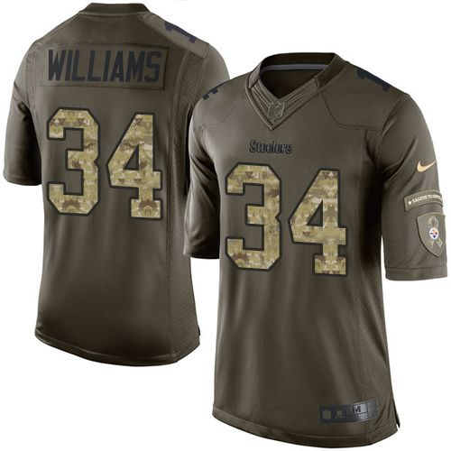 Nike Pittsburgh Steelers #34 DeAngelo Williams Green Salute to Service Jerseys(Limited)