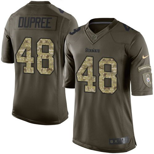 Nike Pittsburgh Steelers #48 Bud Dupree Green Salute to Service Jerseys(Limited)