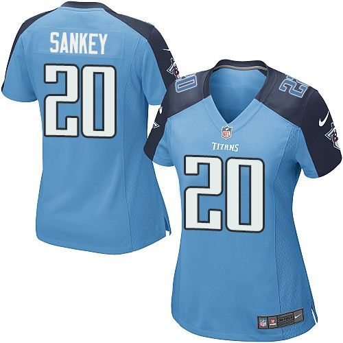 Women Nike Tennessee Titans #20 Bishop Sankey Light Blue Jerseys