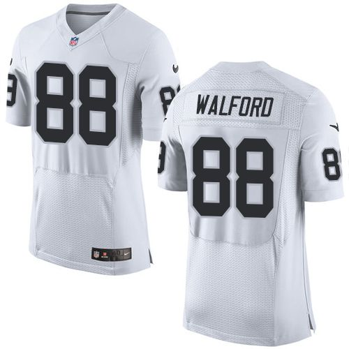 Nike Oakland Raiders #88 Clive Walford white Jerseys(Elite)