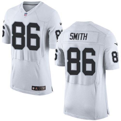 Nike Oakland Raiders #86 Lee Smith white Jerseys(Elite)