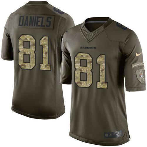 Nike Denver Broncos #81 Owen Daniels Green Salute to Service Jerseys(Limited)