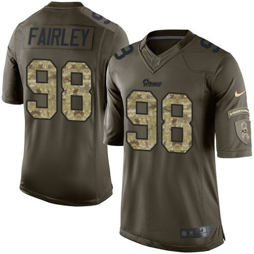 Nike St. Louis Rams #98 Nick Fairley Green Salute to Service Jerseys(Limited)