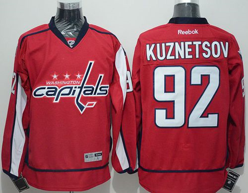 Washington Capitals #92 Evgeny Kuznetsov Red Home Stitched NHL Jersey