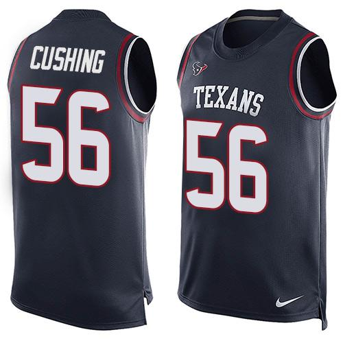 Nike Houston Texans #56 Brian Cushing Navy Blue Team Color Men's Stitched NFL Limited Tank Top Jersey