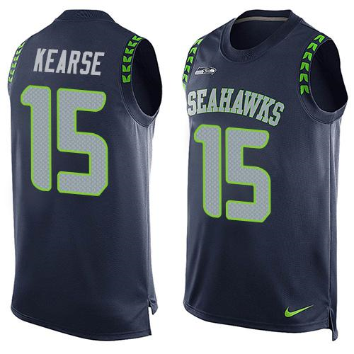 Nike Seattle Seahawks #15 Jermaine Kearse Steel Blue Team Color Men's Stitched NFL Limited Tank Top Jersey