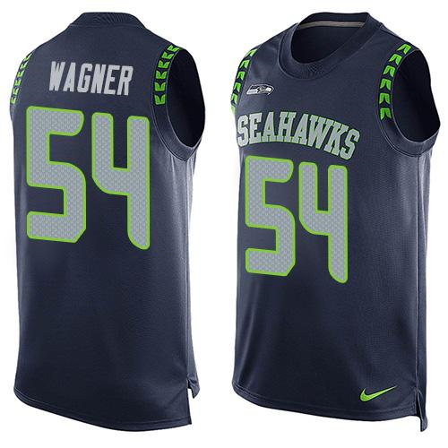 Nike Seattle Seahawks #54 Bobby Wagner Steel Blue Team Color Men's Stitched NFL Limited Tank Top Jersey