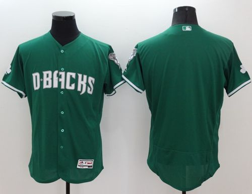 Men Arizona Diamondbacks Blank Green Celtic Flexbase Authentic Collection Stitched Baseball Jersey
