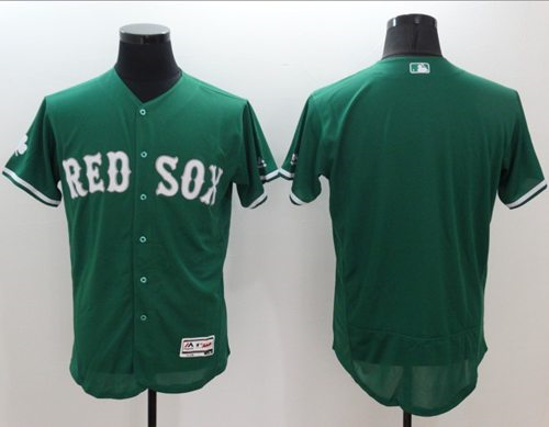 Men Boston Red Sox Blank Green Celtic Flexbase Authentic Collection Stitched Baseball Jersey