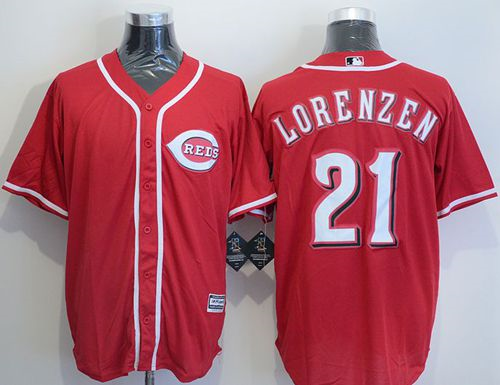Men Cincinnati Reds #21 Michael Lorenzen Red New Cool Base Stitched Baseball Jersey