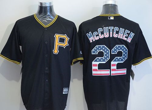 Pittsburgh Pirates #22 Andrew McCutchen Black USA Flag Fashion Stitched Baseball Jersey