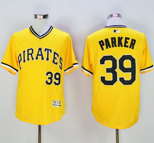 Men Pittsburgh Pirates #39 Dave Parker Gold Flexbase Authentic Collection Cooperstown Stitched Baseball Jersey