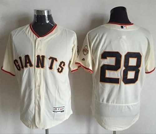 Men San Francisco Giants #28 Buster Posey Cream Flexbase Authentic Collection Stitched Baseball Jersey