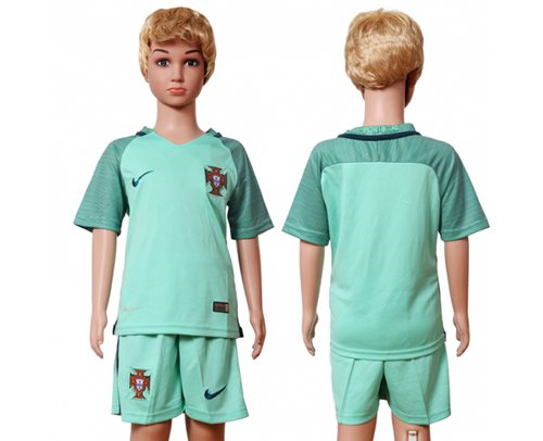 Portugal Blank Away Kid Soccer Country Jersey