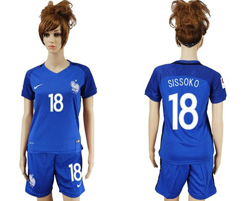 Women's France #18 Sissoko Home Soccer Country Jersey