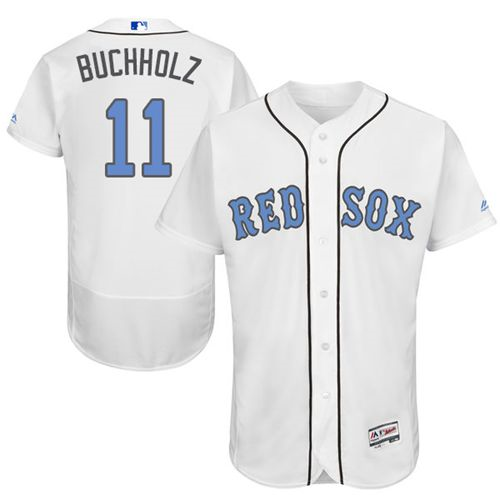 Boston Red Sox #11 Clay Buchholz White Flexbase Authentic Collection 2016 Father's Day Stitched Baseball Jersey
