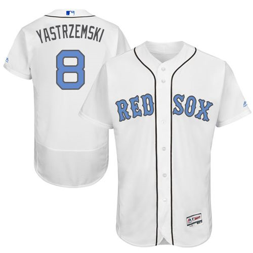 Boston Red Sox #8 Carl Yastrzemski White Flexbase Authentic Collection 2016 Father's Day Stitched Baseball Jersey