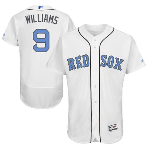 Boston Red Sox #9 Ted Williams White Flexbase Authentic Collection 2016 Father's Day Stitched Baseball Jersey