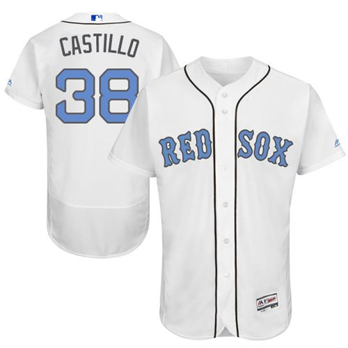 Boston Red Sox #38 Rusney Castillo White Flexbase Authentic Collection 2016 Father's Day Stitched Baseball Jersey