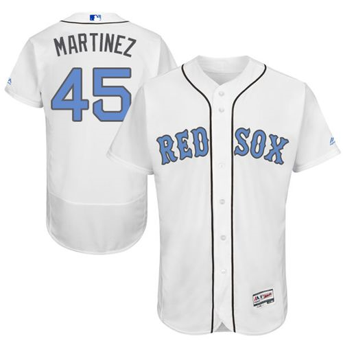 Boston Red Sox #45 Pedro Martinez White Flexbase Authentic Collection 2016 Father's Day Stitched Baseball Jersey