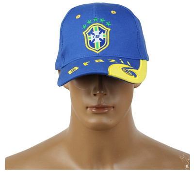 2014 Brazil World Cup Soccer Brazil Blue Snapback Hat