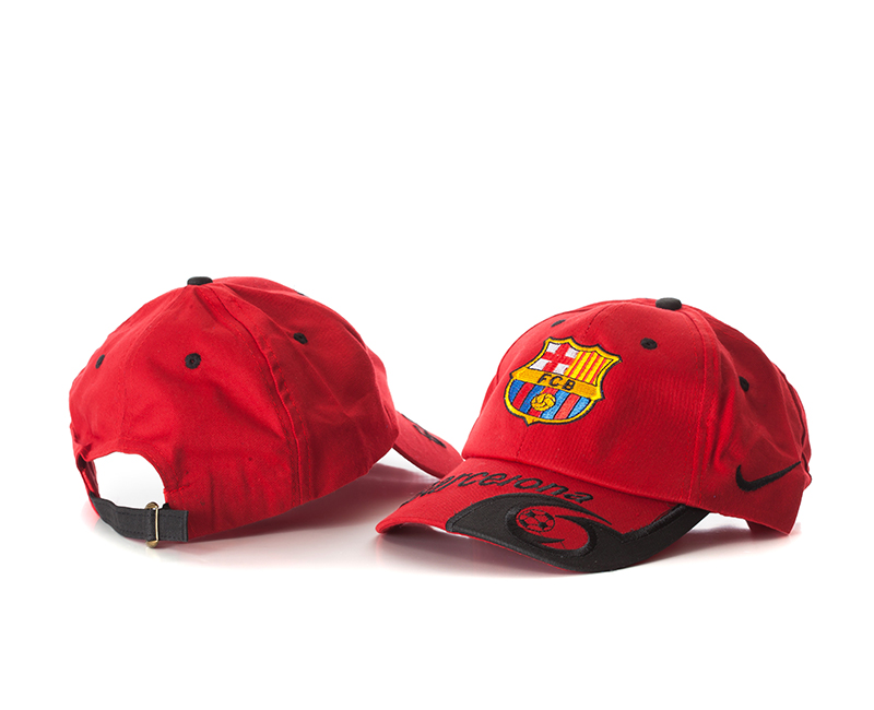 Barcelona Red Soocer Hat