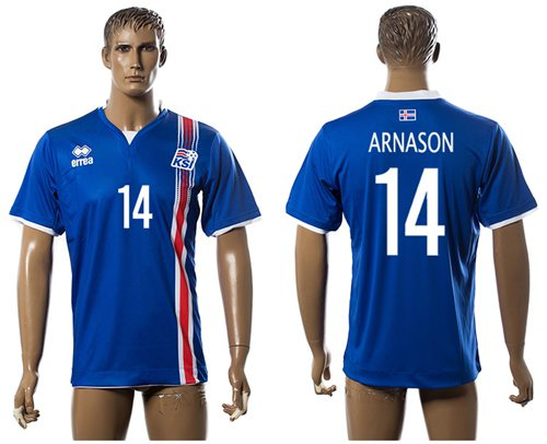 Iceland #14 Arnason Home Soccer Country Jersey