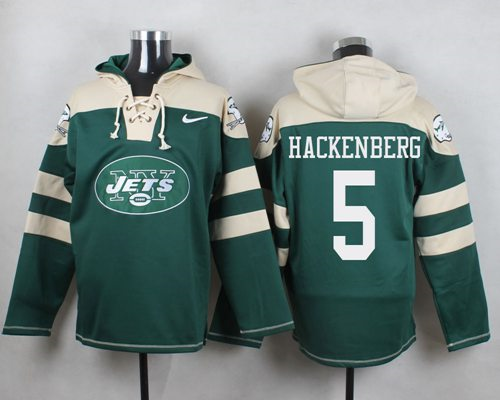Nike New York Jets #5 Christian Hackenberg Green Player Pullover NFL Hoodie