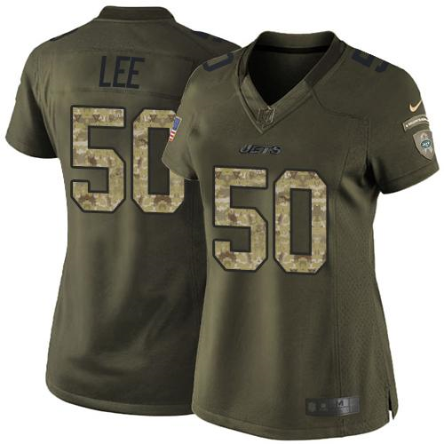 Women's Nike New York Jets #50 Darron Lee Green Stitched NFL Limited Salute to Service Jersey