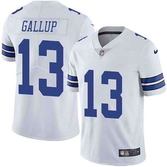 nike cowboys #13 michael gallup white vapor untouchable limited